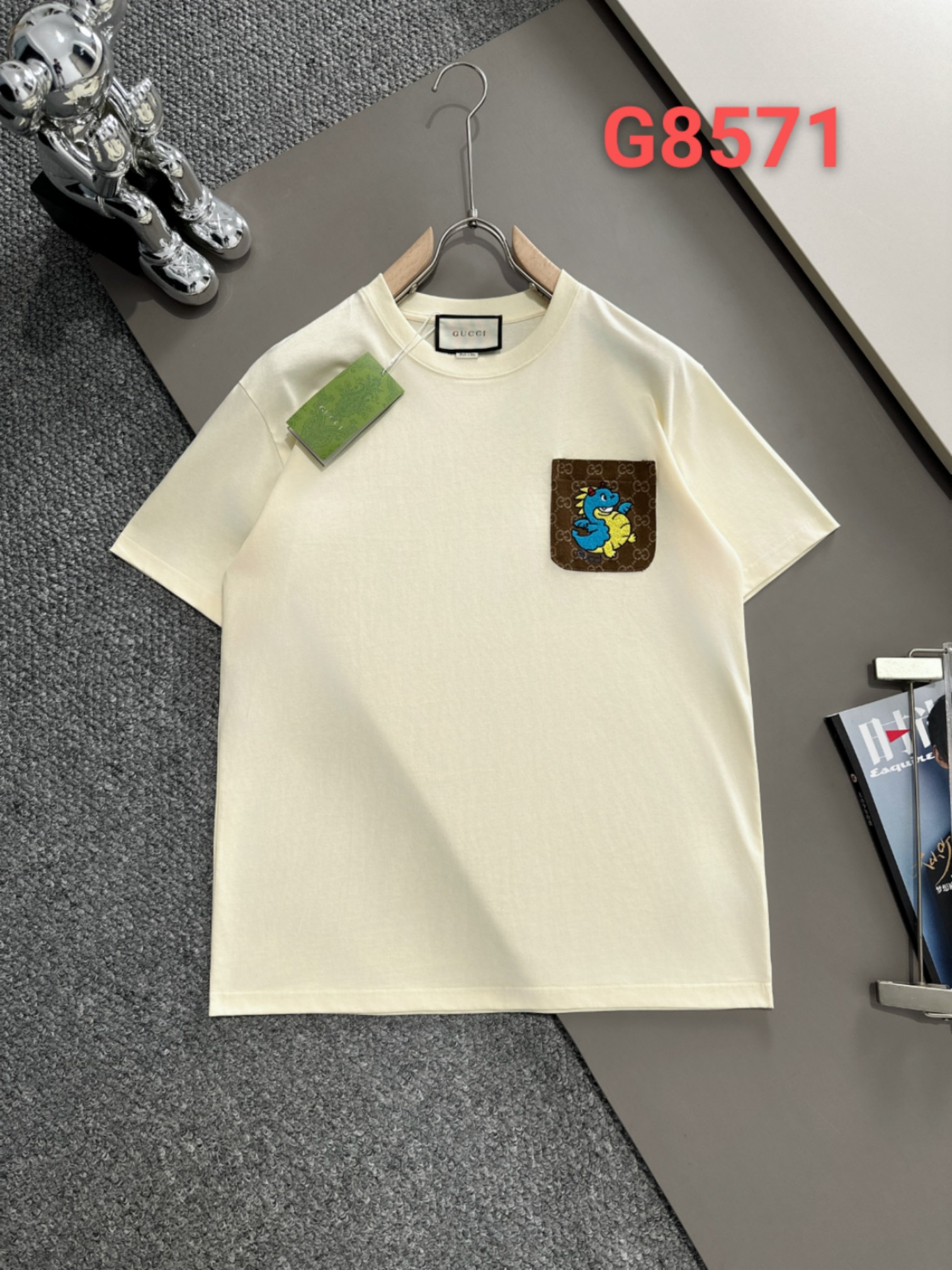 (Gucci) Dinosaur embroidery pattern